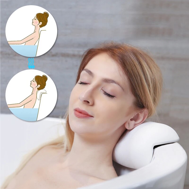 Bathtub headrest pillow