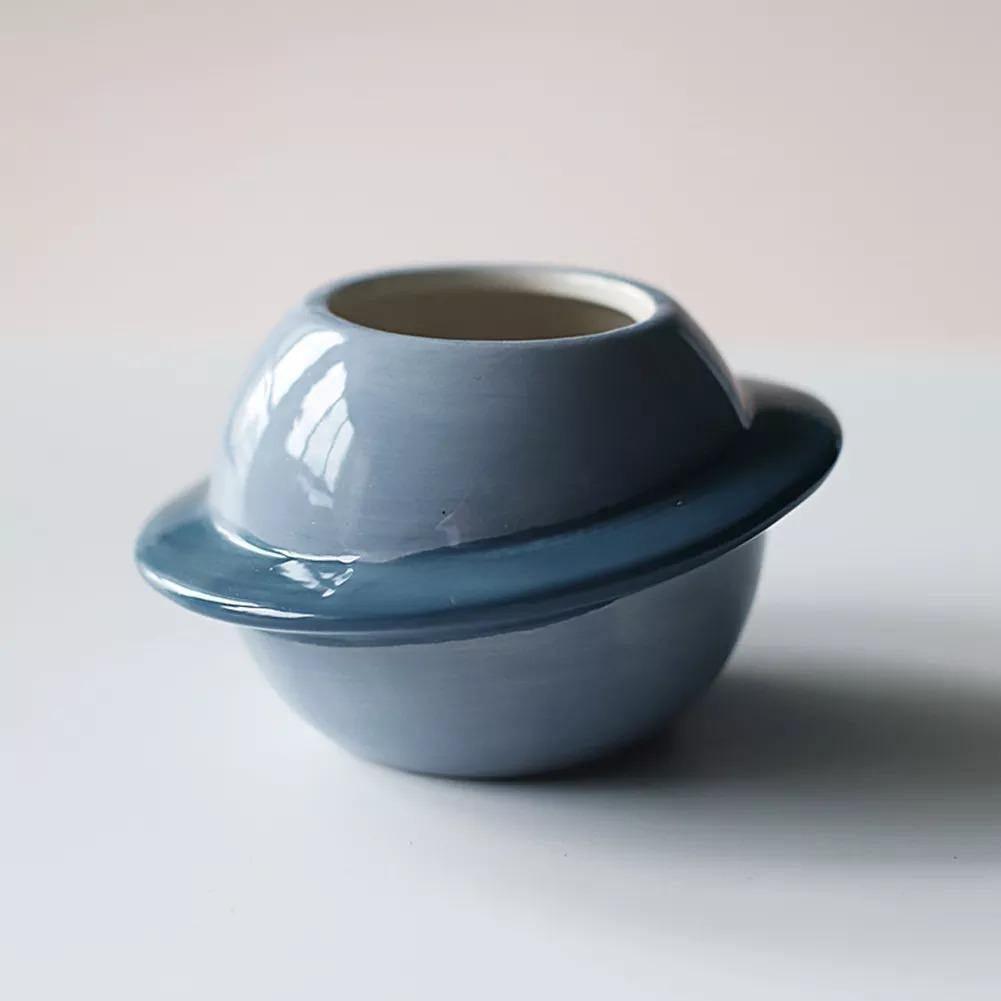 Galaxy Planet Ceramic Planter SteelBlue | Sage & Sill