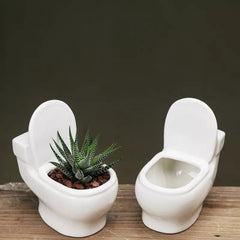 Handmade Ceramic Toilet Succulent Planter