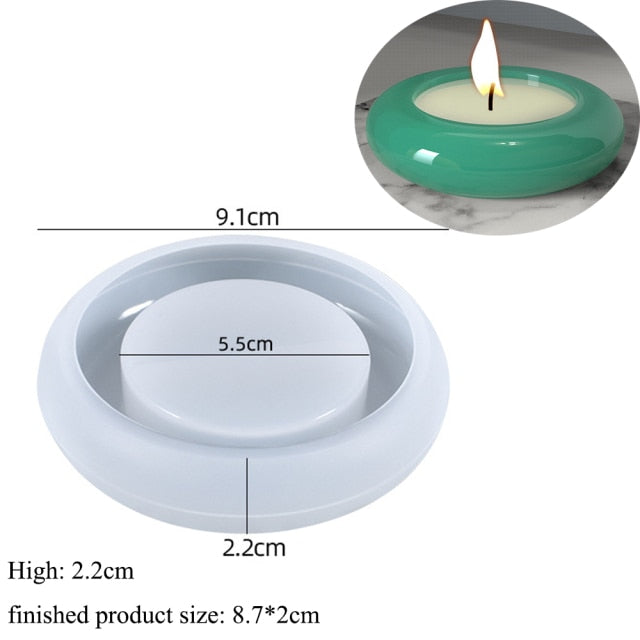 2021 DIY Resin Mold Candle Holder Silicone